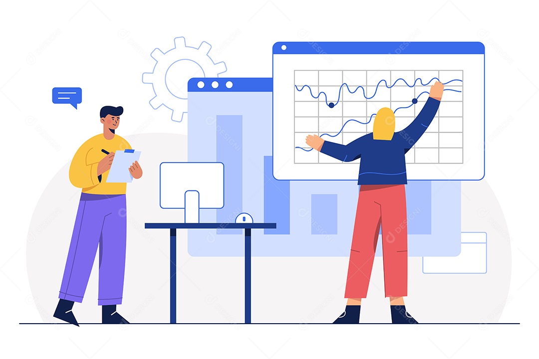 Gestão de Negócios Ilustração Vetor EPS