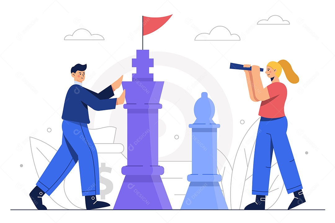 Gestão de Negócios Ilustração Vetor EPS