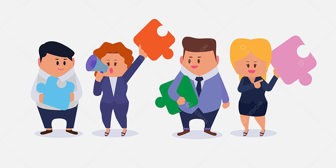 Conjunto de Empresários Ilustração Vetor EPS