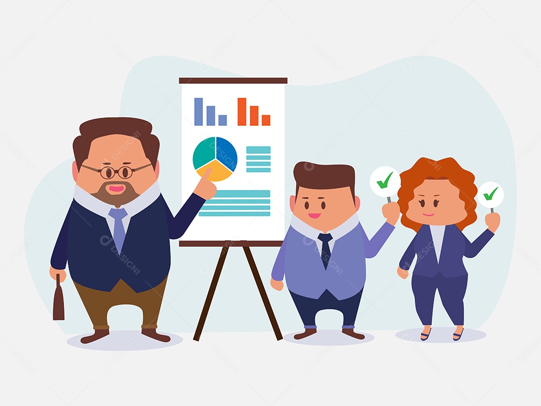 Conjunto de Empresários Ilustração Vetor EPS