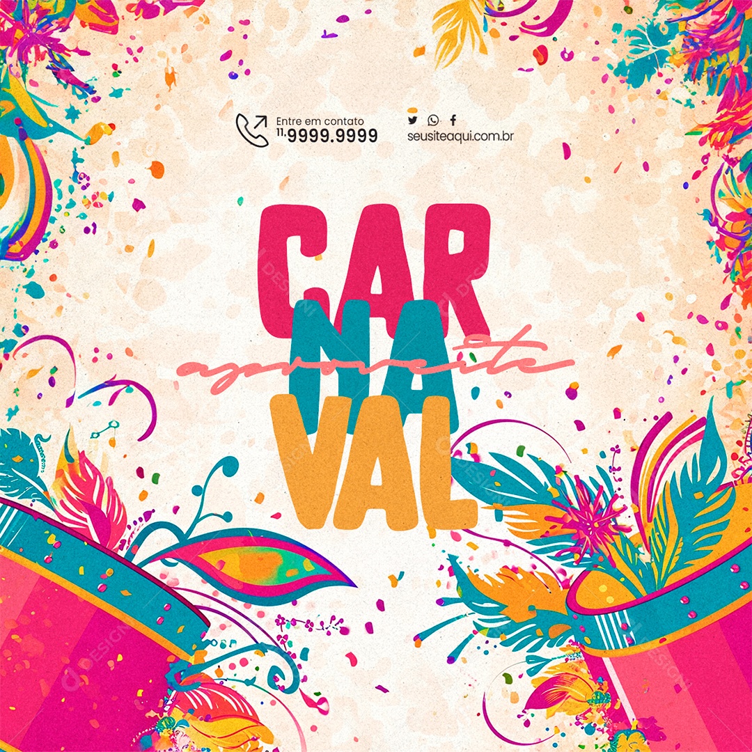 Carnaval Aproveite Social Media PSD Editável