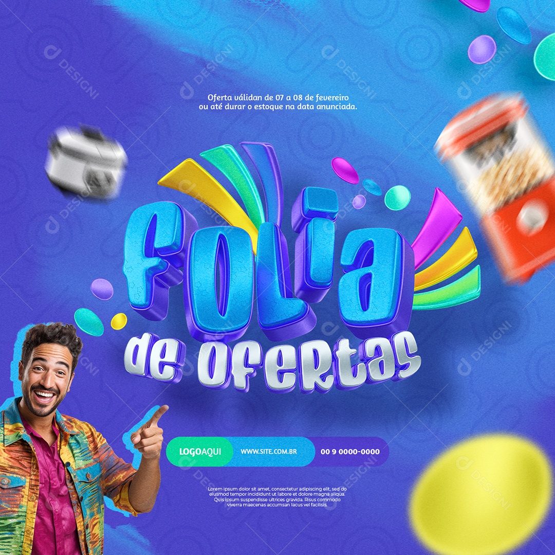 Folia de Ofertas Loja de Eletrodomésticos Pipoqueira Ofertas Social Media PSD Editável