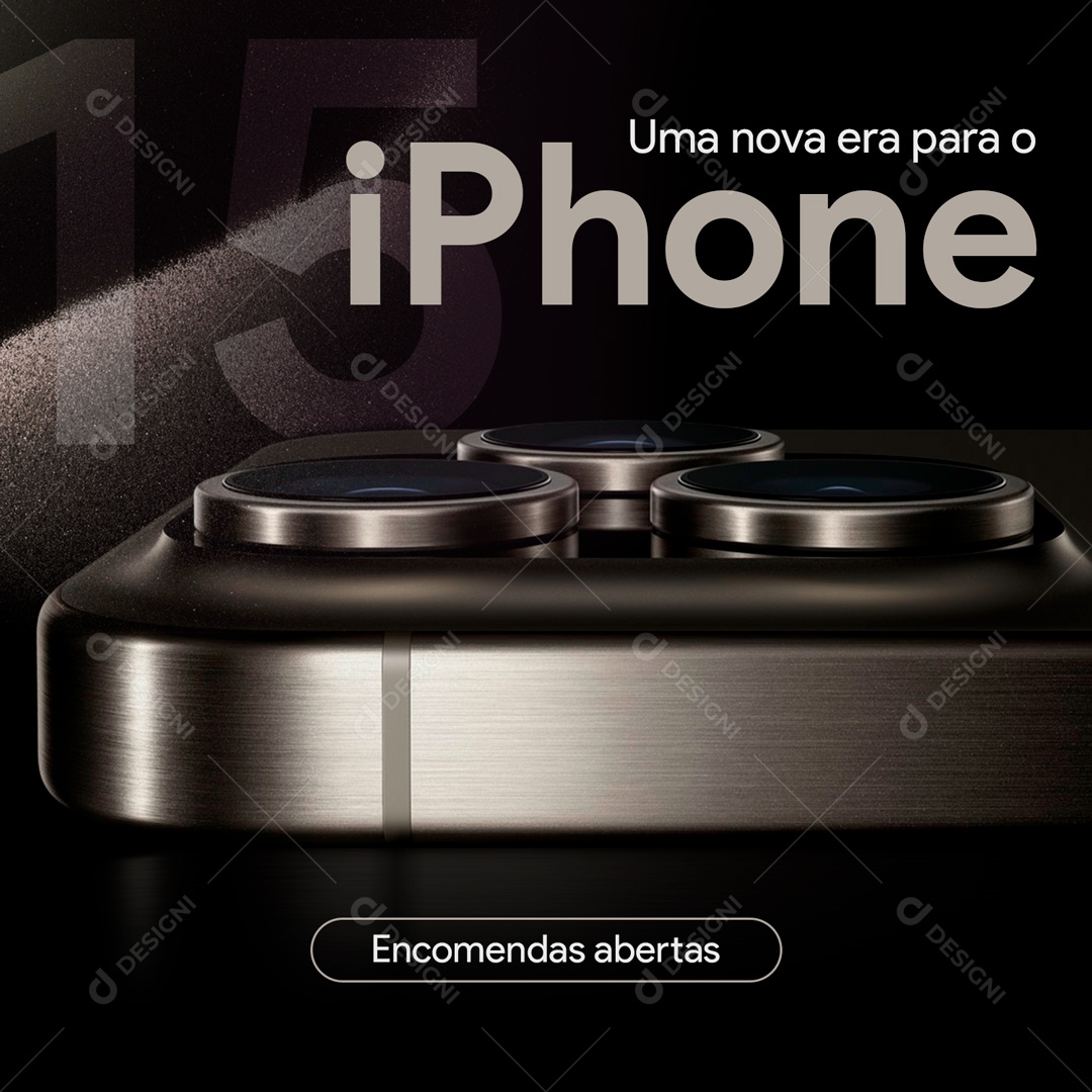 Uma Nova Era IPhone 15 Social Media PSD Editável