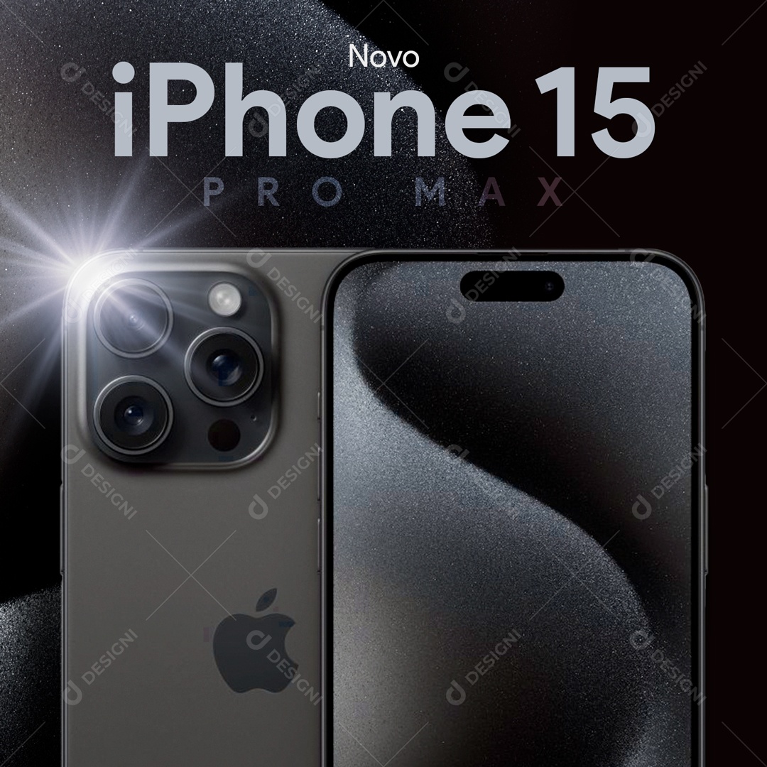 Novo IPhone 15 Pro Max Social Media PSD Editável