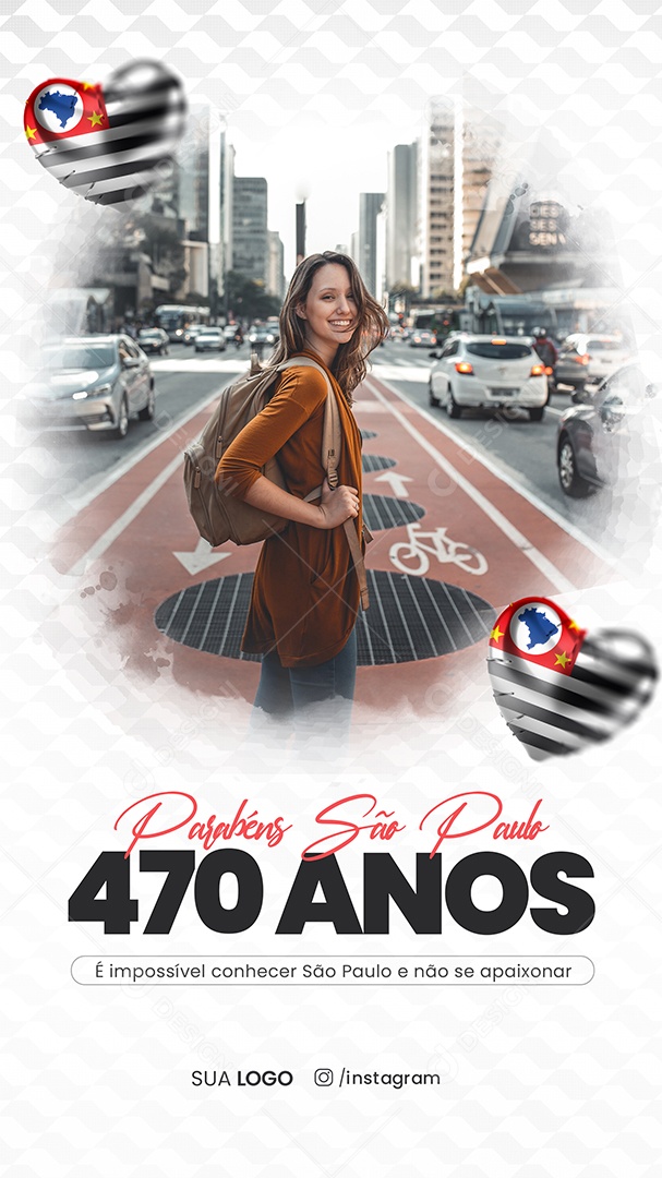 Social Media Story Congratulations São Paulo 470 Years Editable PSD
