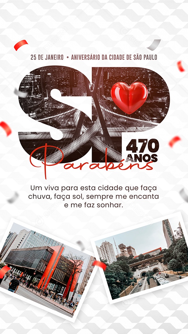 Social Media Story Aniversário Da Cidade De São Paulo PSD Editável