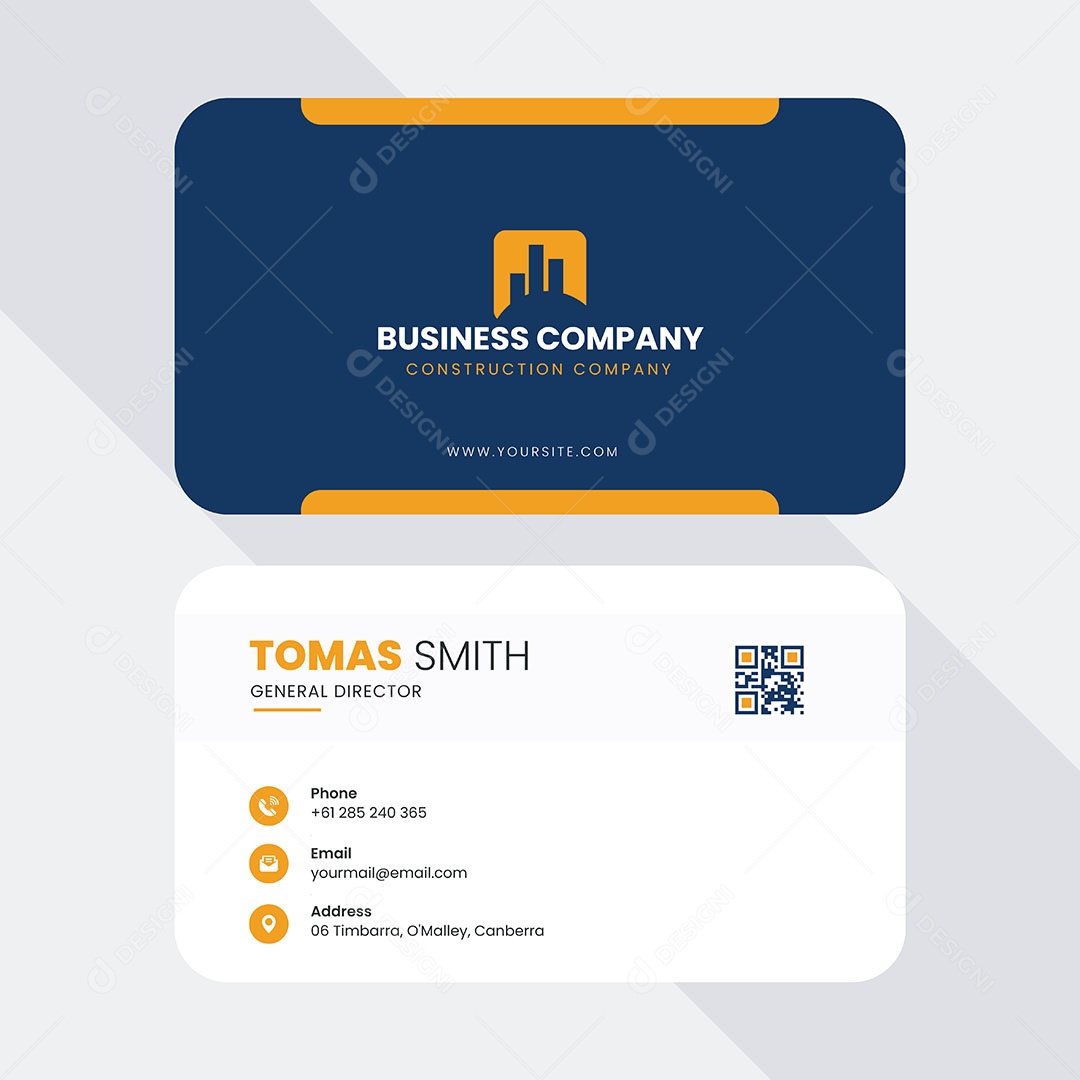 Modelo de Cartão de Visita Vetor EPS Editável