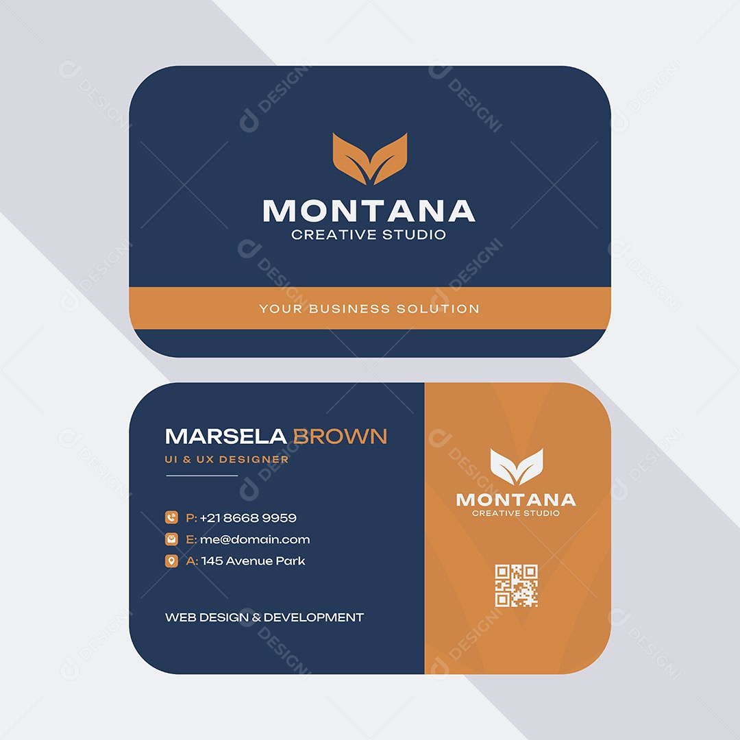 Modelo de Cartão de Visita Vetor EPS Editável