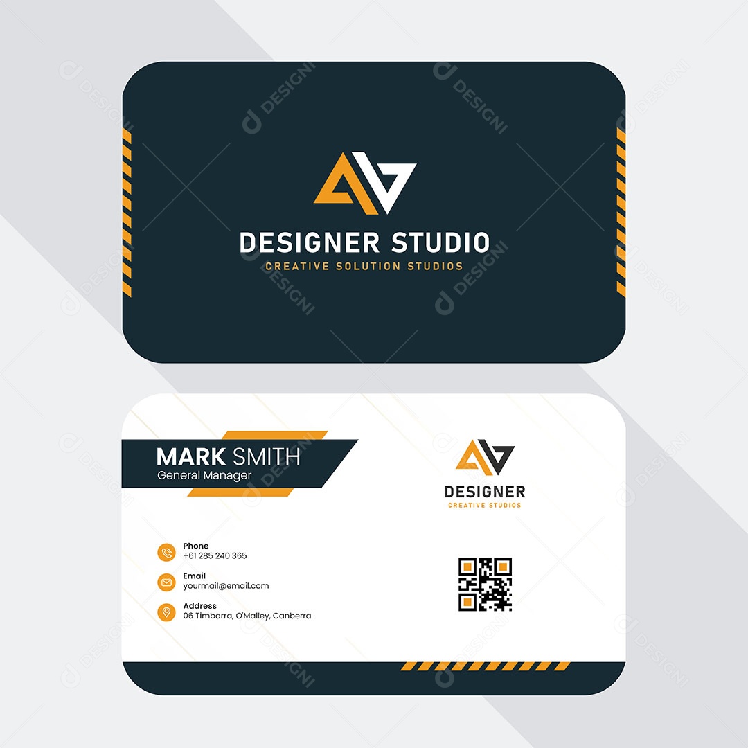 Modelo de Cartão de Visita Vetor EPS Editável