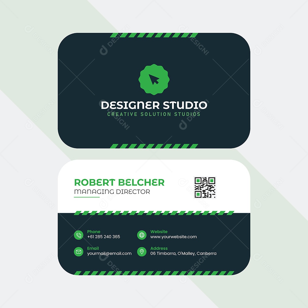 Modelo de Cartão de Visita Vetor EPS Editável