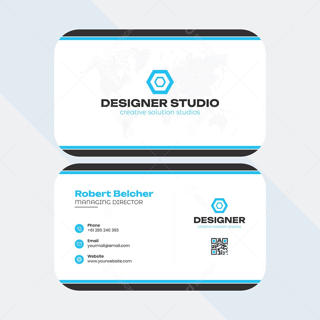 Modelo de Cartão de Visita Vetor EPS Editável