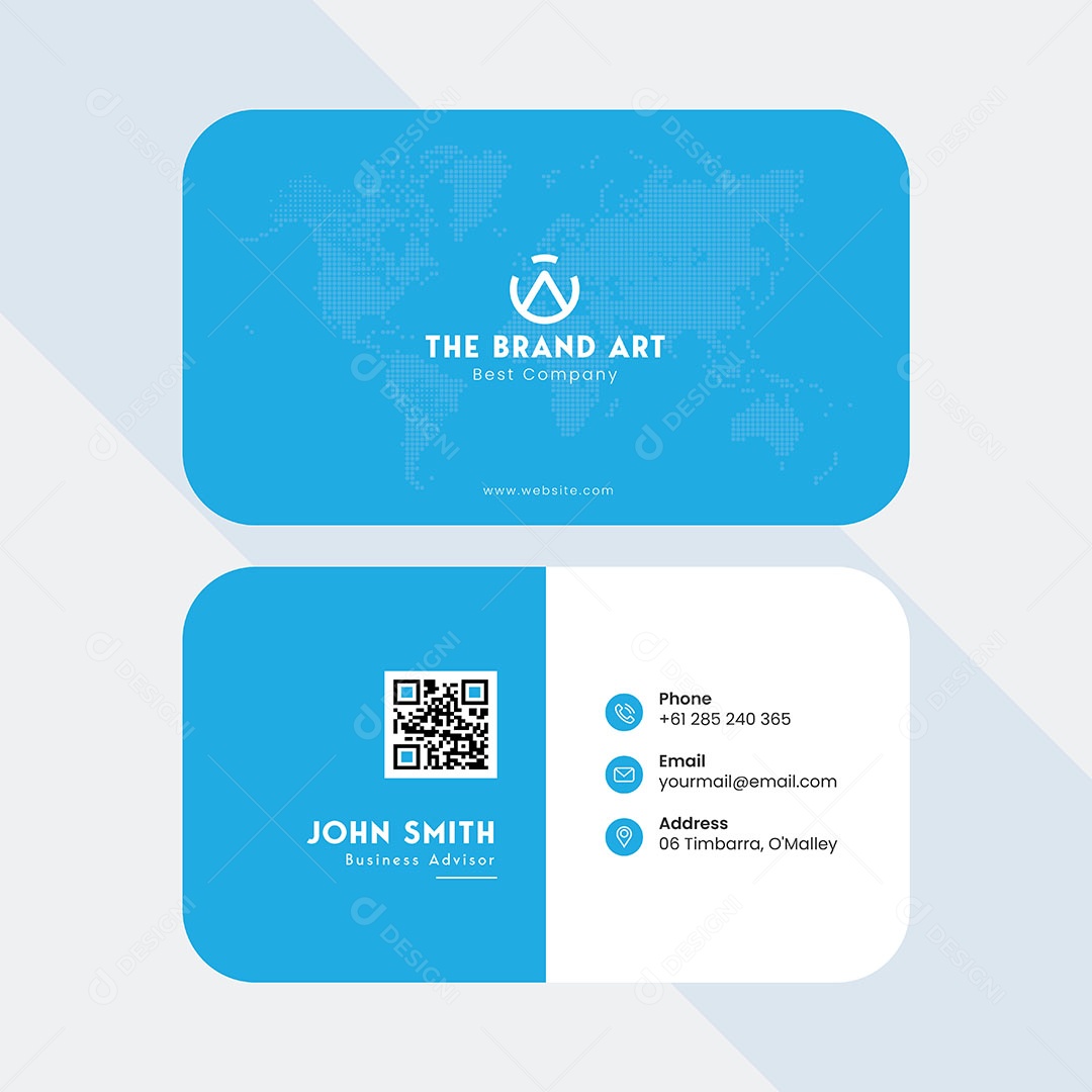 Modelo de Cartão de Visita Vetor EPS Editável