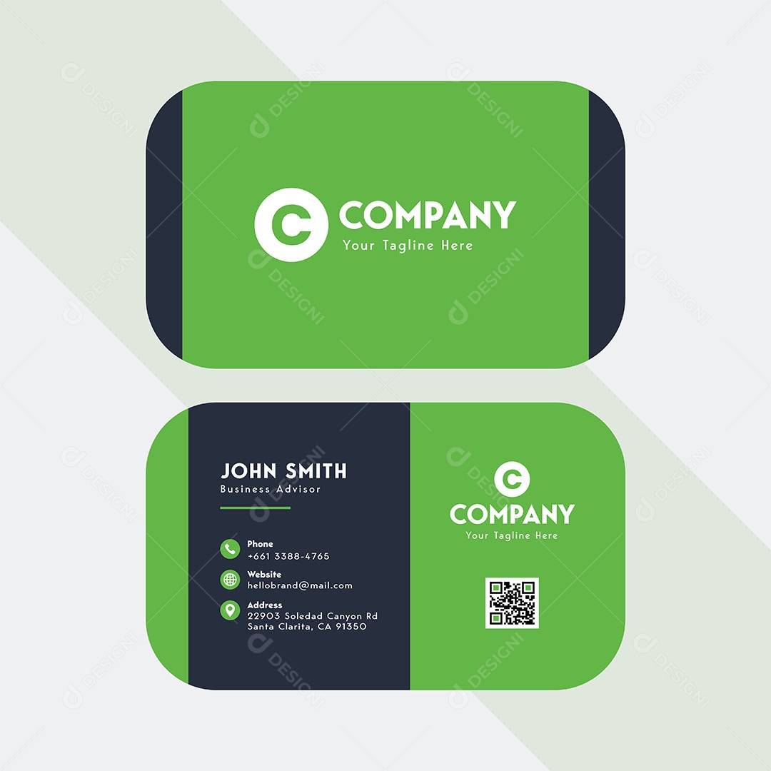 Modelo de Cartão de Visita Vetor EPS Editável