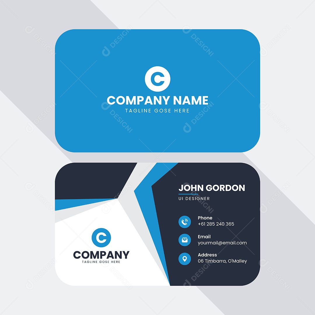 Modelo de Cartão de Visita Vetor EPS Editável