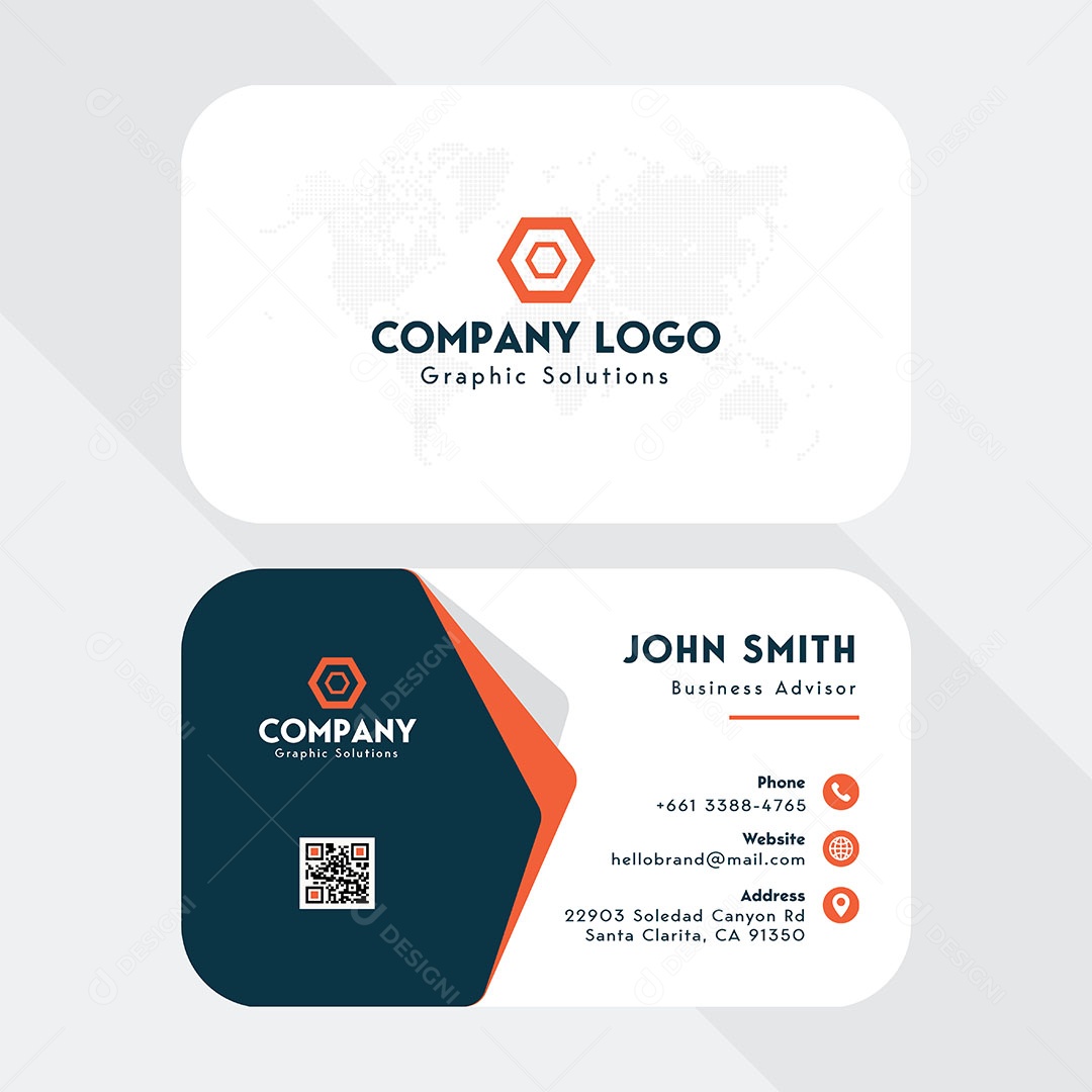 Modelo de Cartão de Visita Vetor EPS Editável