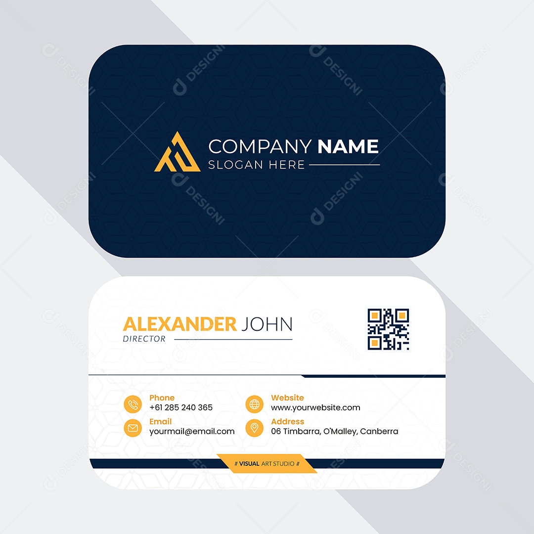 Modelo de Cartão de Visita Vetor EPS Editável