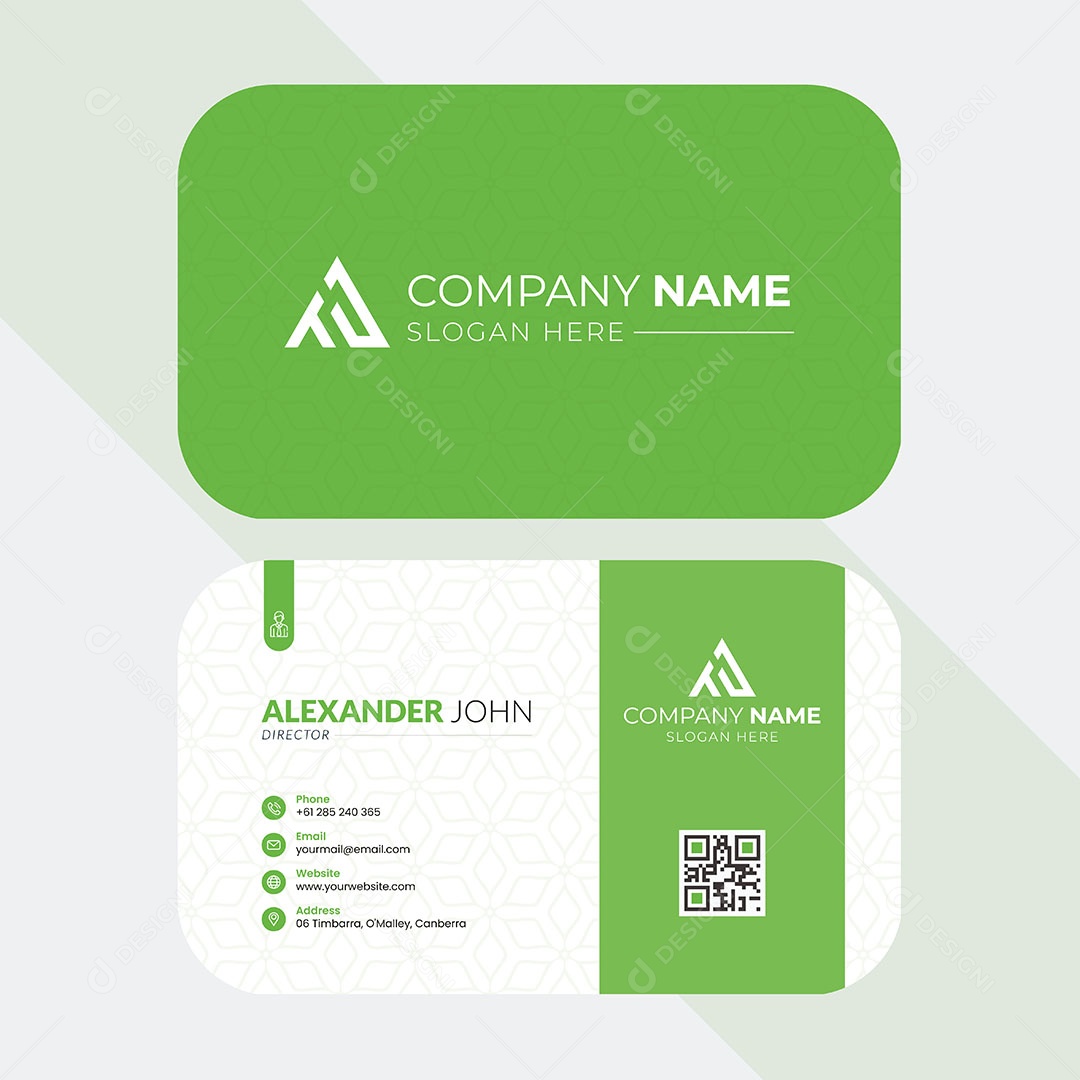 Modelo de Cartão de Visita Vetor EPS Editável