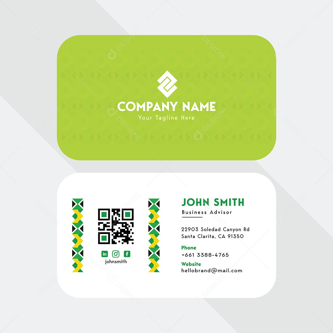 Modelo de Cartão de Visita Vetor EPS Editável