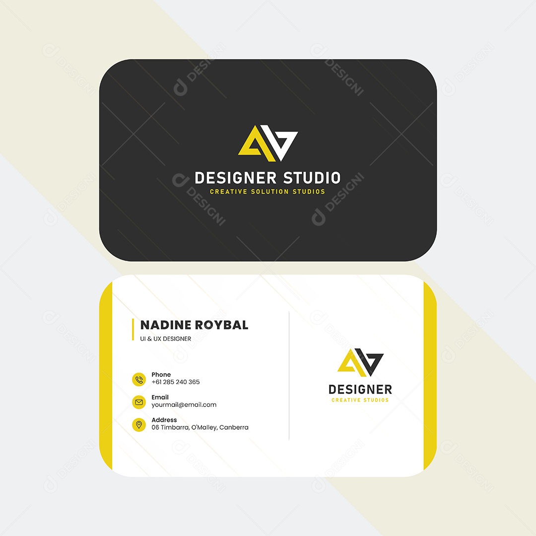 Modelo de Cartão de Visita Vetor EPS Editável