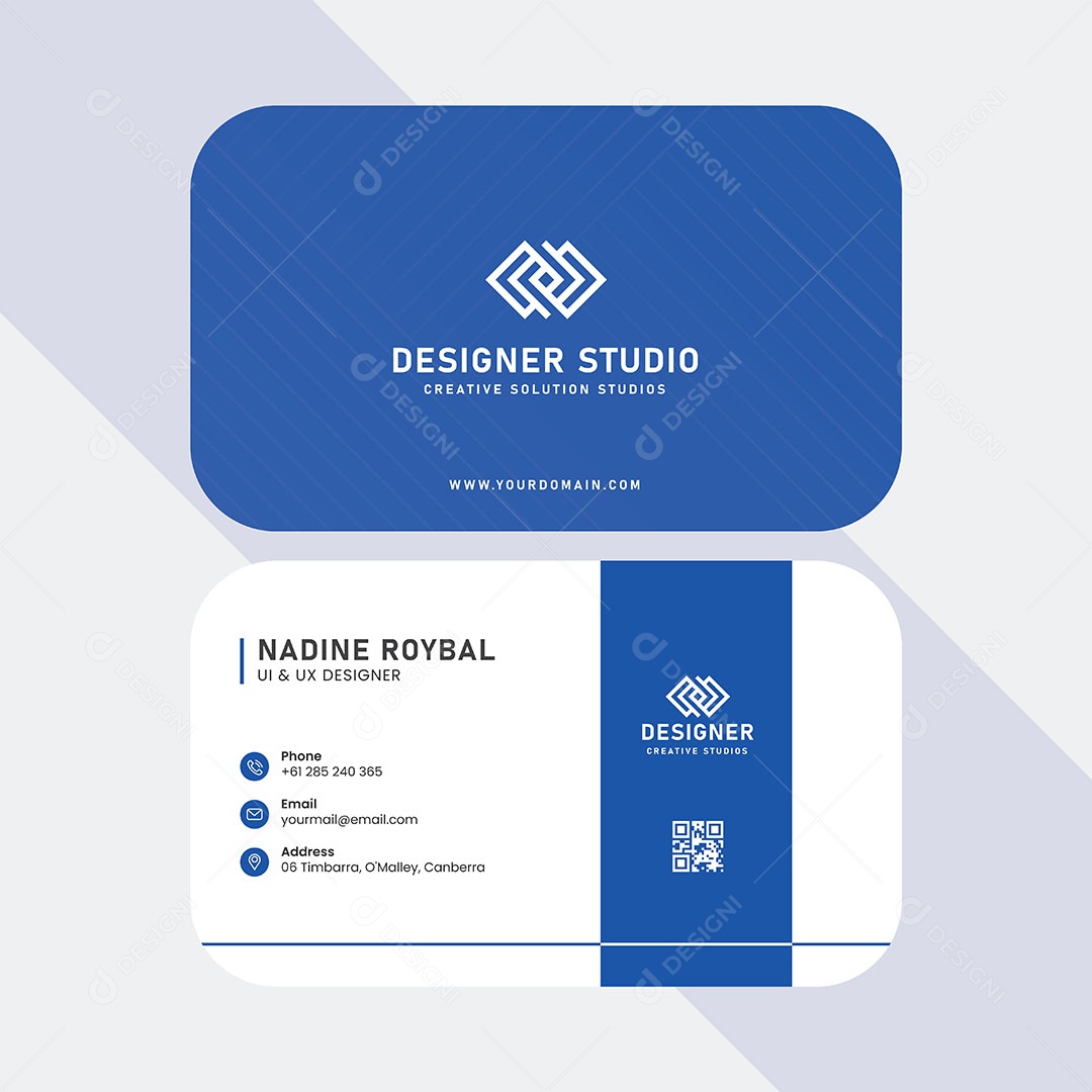 Modelo de Cartão de Visita Vetor EPS Editável