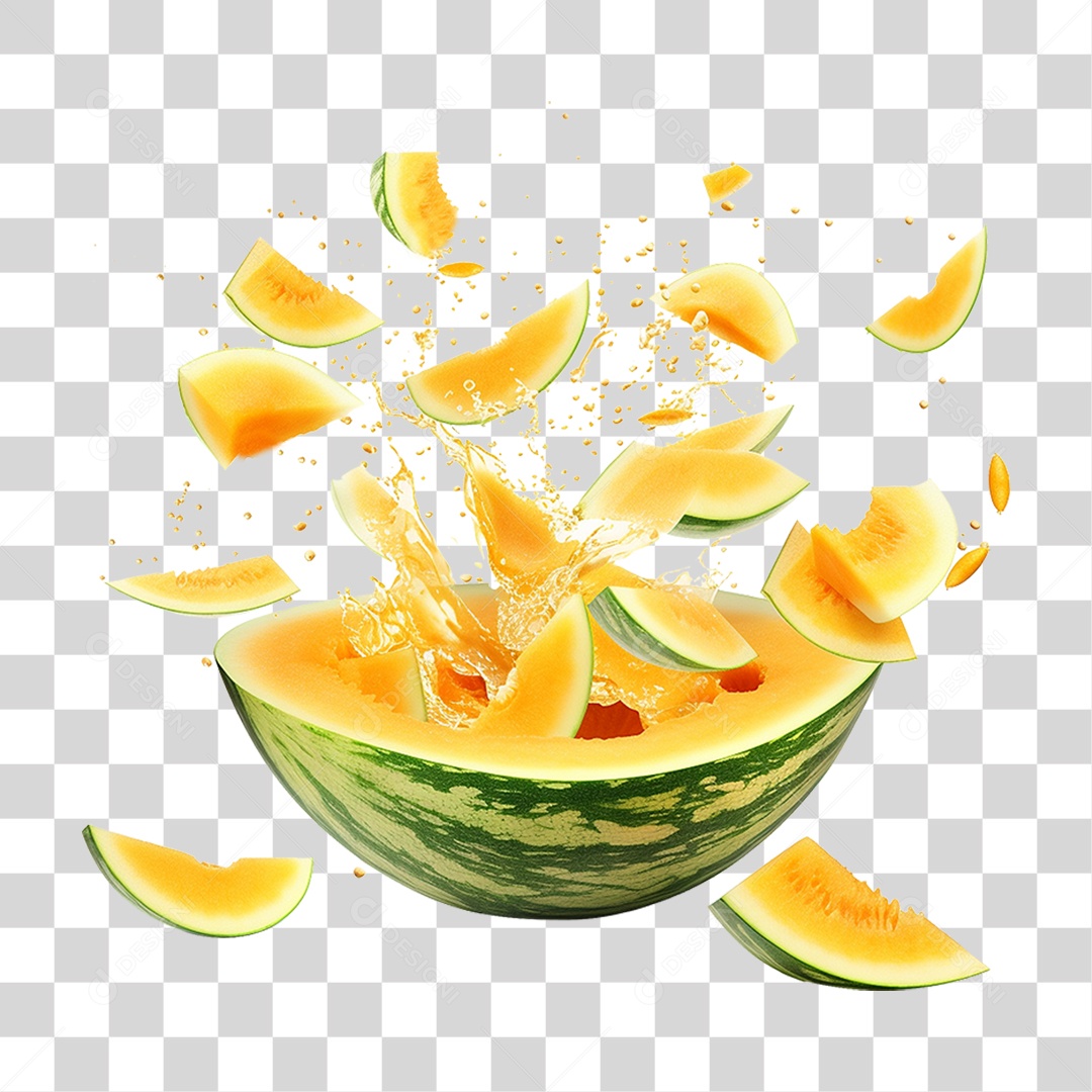 Pedaços de Melão PNG Transparente