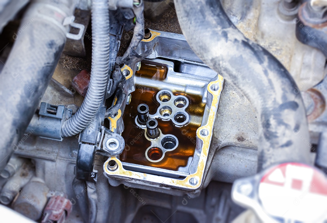 Slot para inserção do solenóide de transmissão que foi retirado