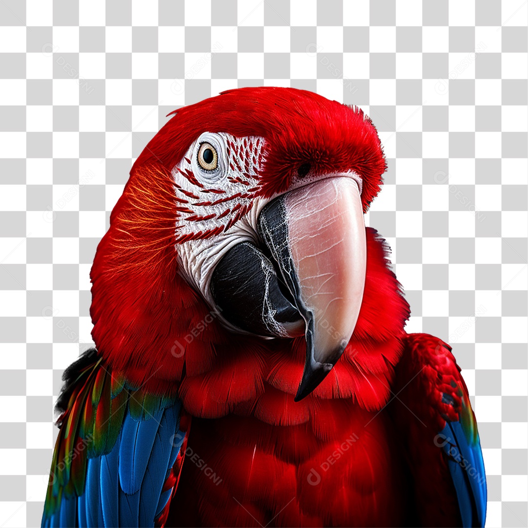 Pássaro Arara Colorida PNG Transparente