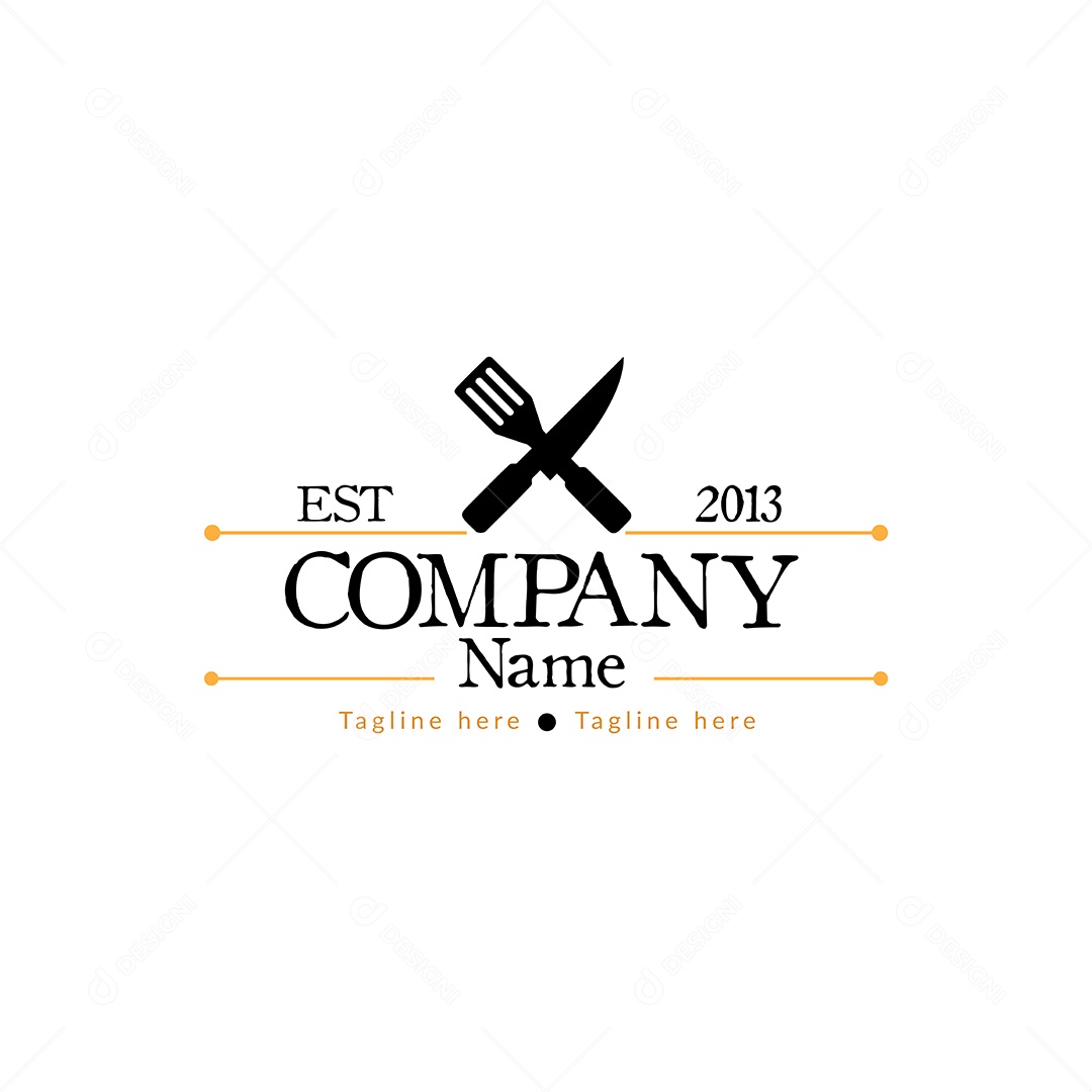 Modelo de Logo de Restaurante Vetor EPS Editável