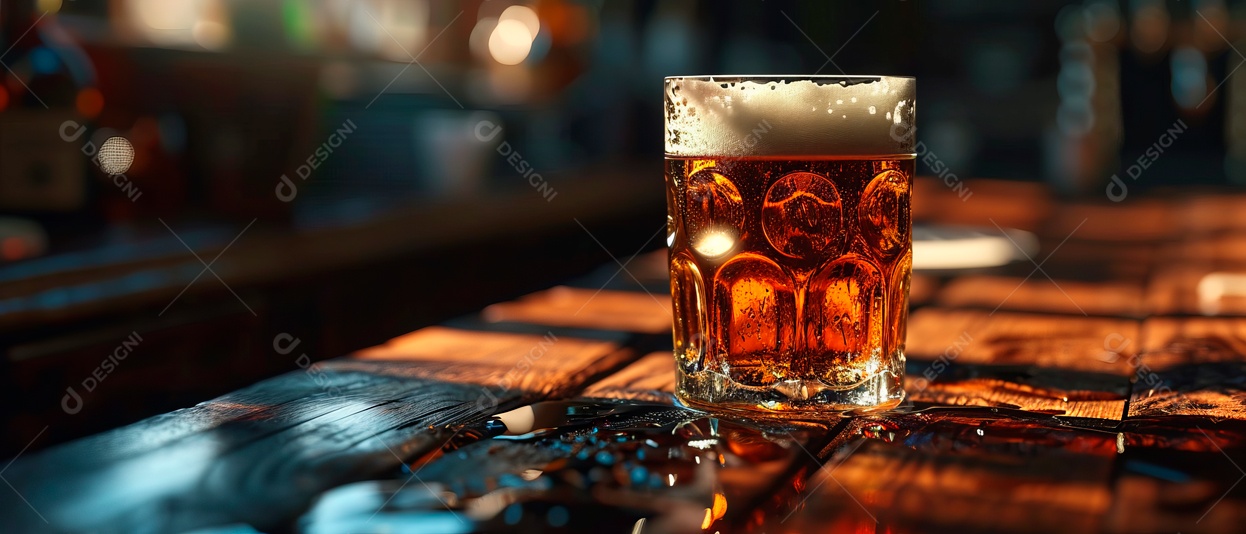 Copo de cerveja IA generativa.