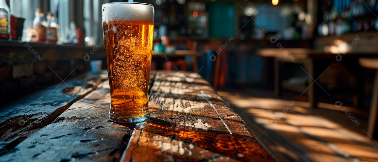 Copo de cerveja IA generativa.