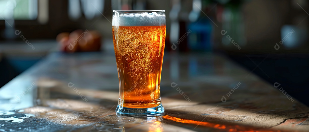 Copo de cerveja IA generativa.