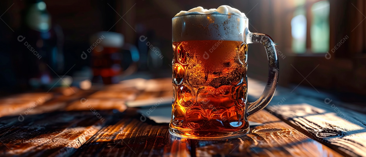 Copo de cerveja IA generativa.