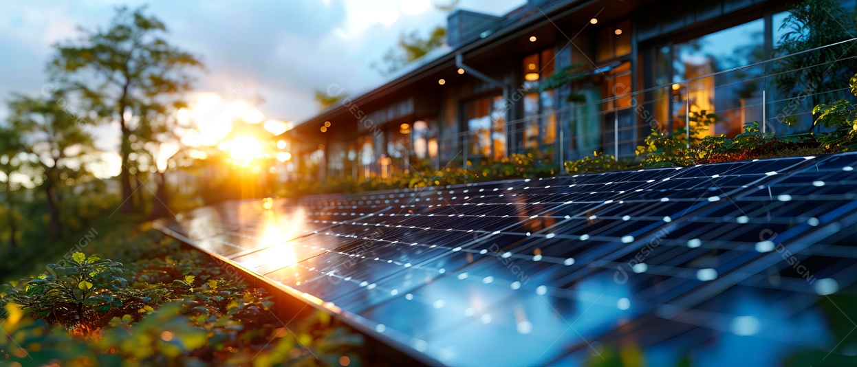 Turbina eólica produzindo eletricidade da natureza em um fundo de céu azul IA generativa.