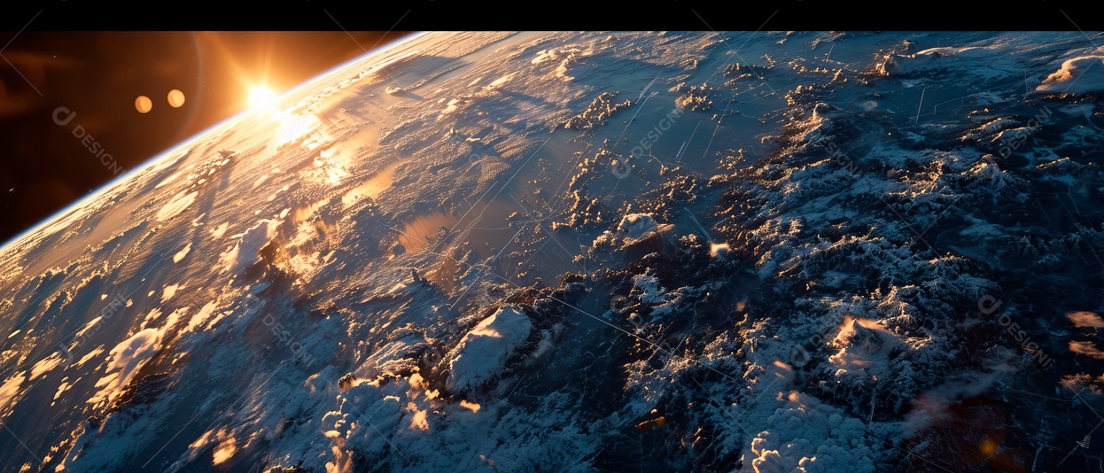 Retrato realista de planeta terra.