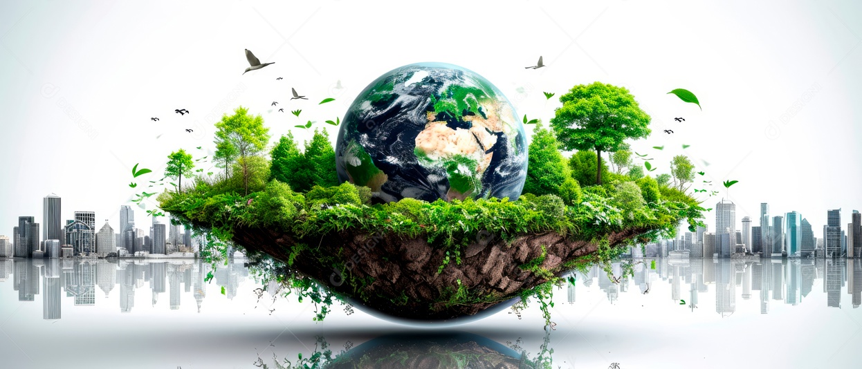 ESG, Meio Ambiente, Social e Governança, indústria sustentável de energia verde IA generativa ambiental.