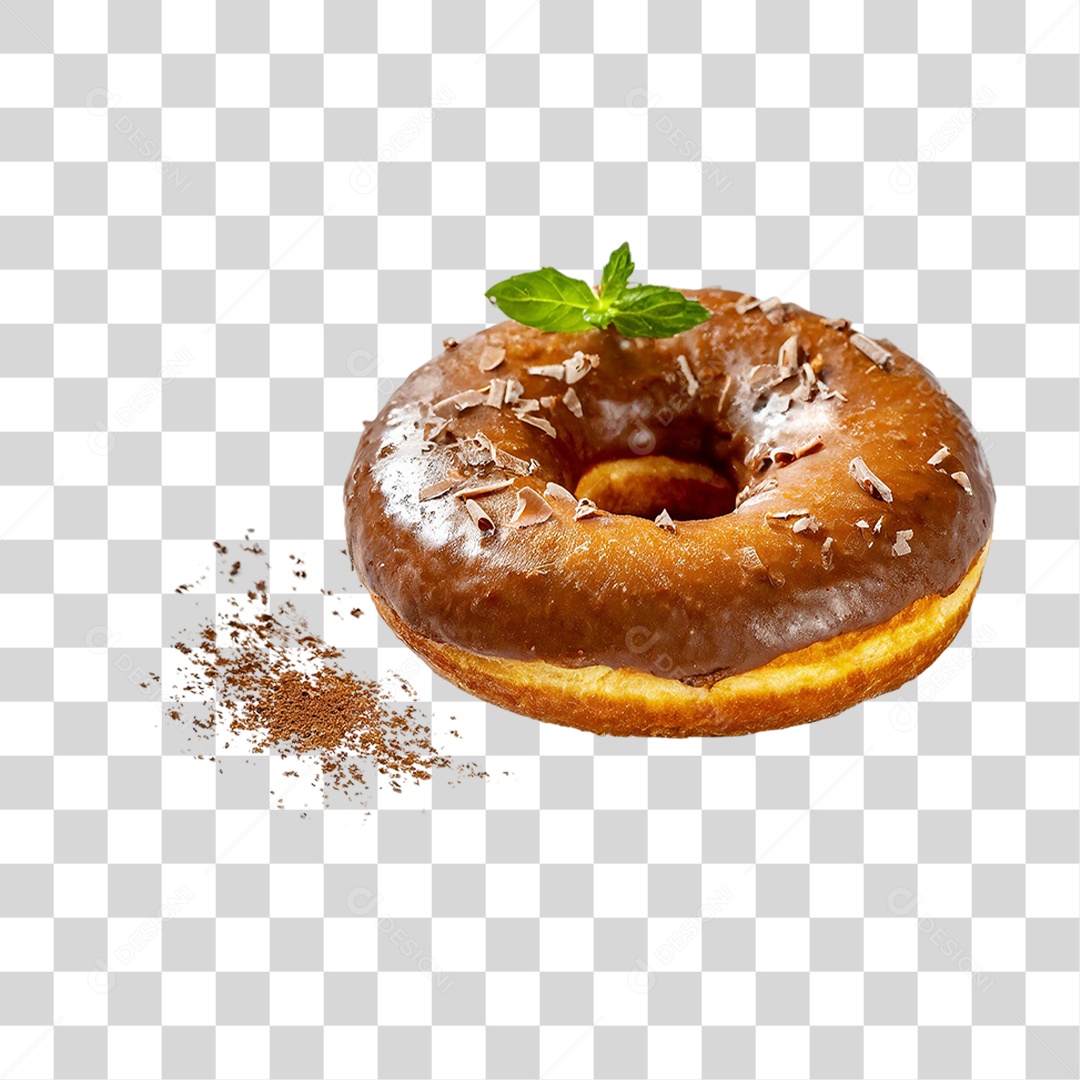 Rosquinha de Chocolate PNG Transparente