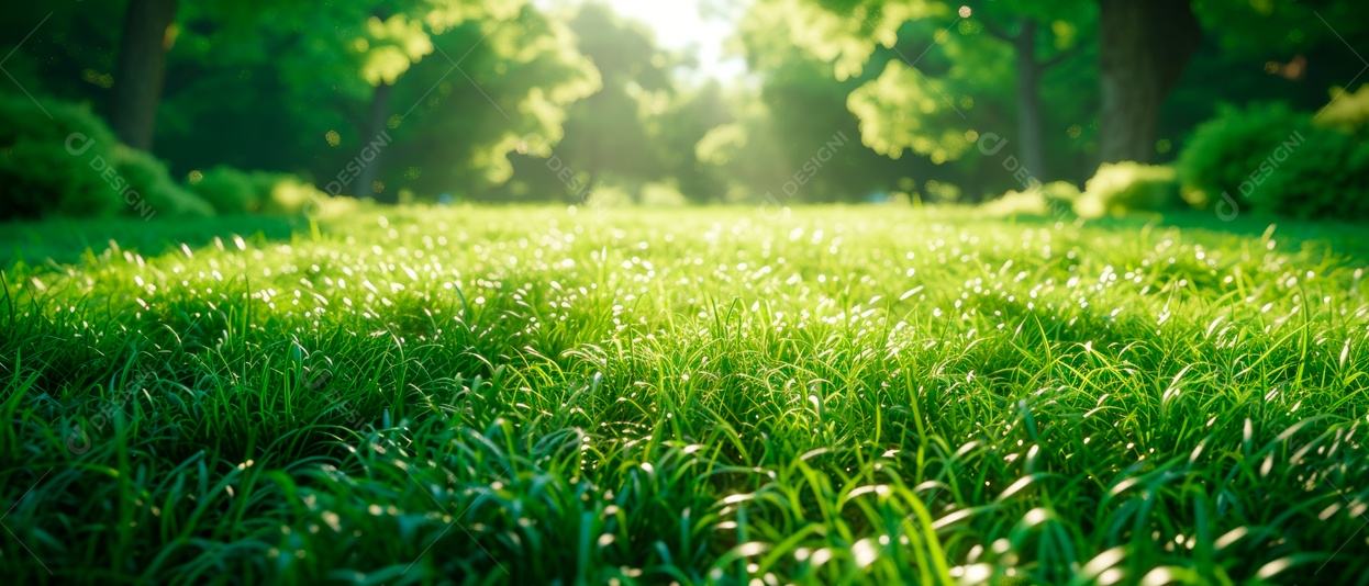 Grama realista baixo ângulo 3D fundo branco IA generativa.