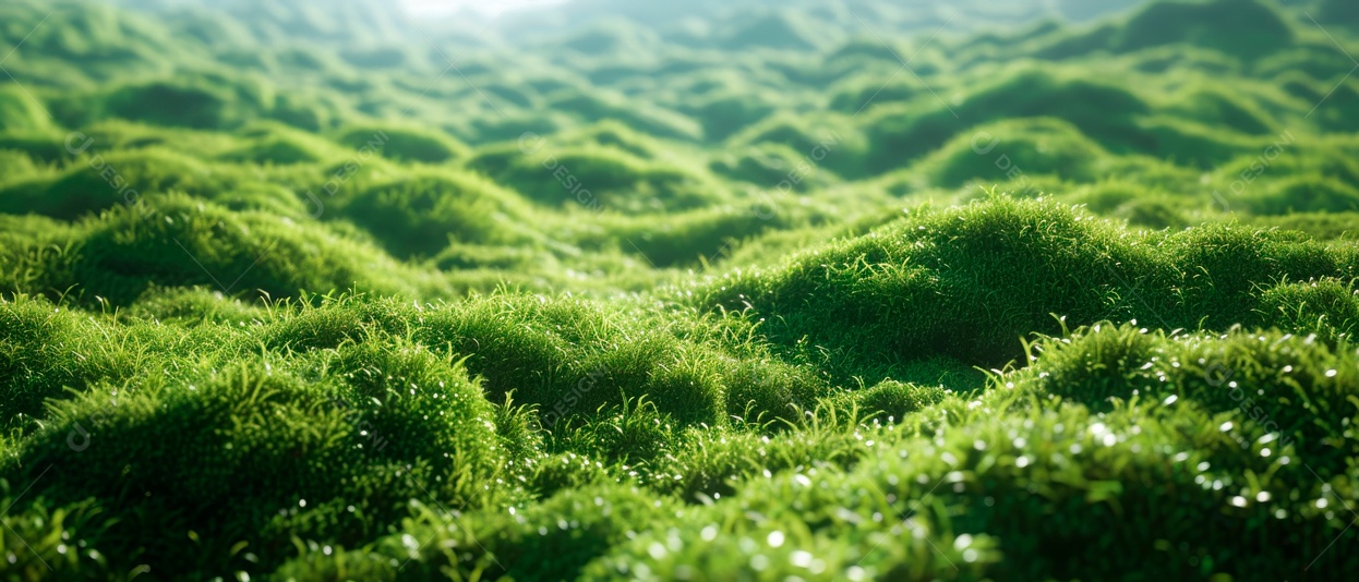 Grama realista baixo ângulo 3D fundo branco IA generativa.