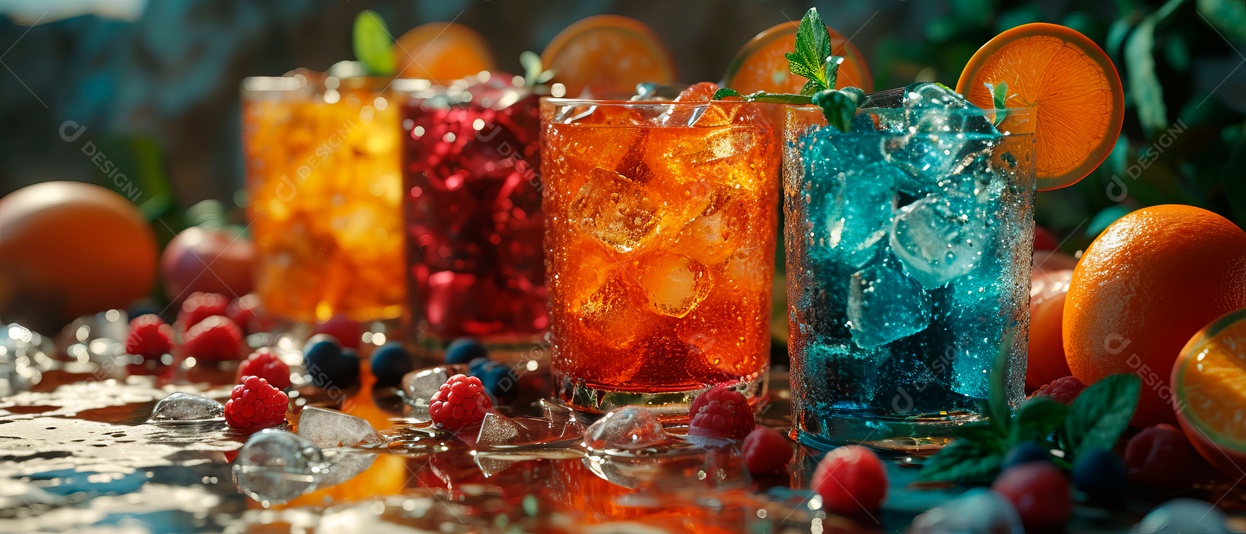 Incluindo produtos gelados de suco de frutas IA generativa.