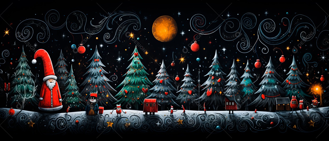 Festival e decorações de Feliz Natal IA generativa.