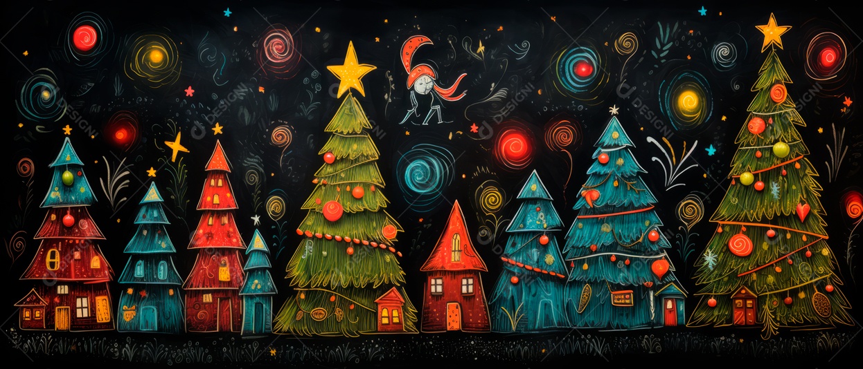 Festival e decorações de Feliz Natal IA generativa.