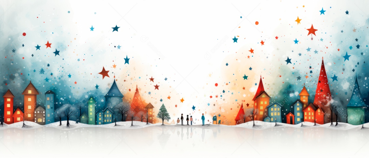 Festival e decorações de Feliz Natal IA generativa.