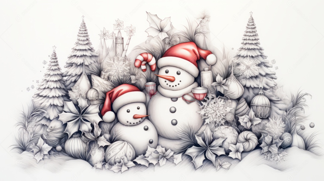 Festival e decorações de Feliz Natal IA generativa.