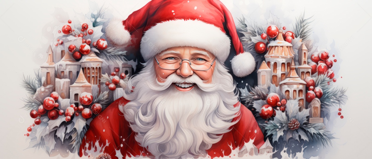 Festival e decorações de Feliz Natal IA generativa.