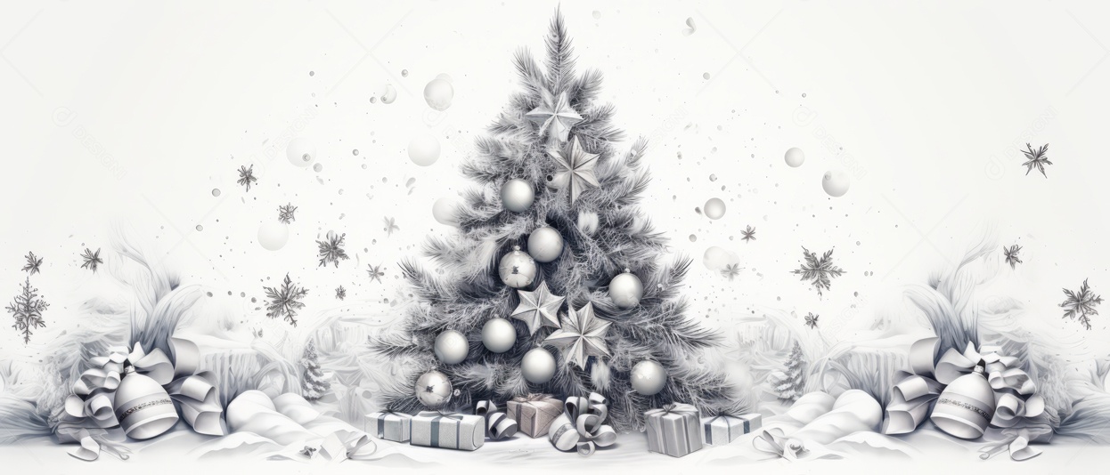 Festival e decorações de Feliz Natal IA generativa.