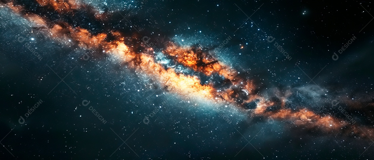 A Via Láctea estrela no espaço sideral IA generativa.