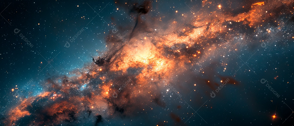 A Via Láctea estrela no espaço sideral IA generativa.