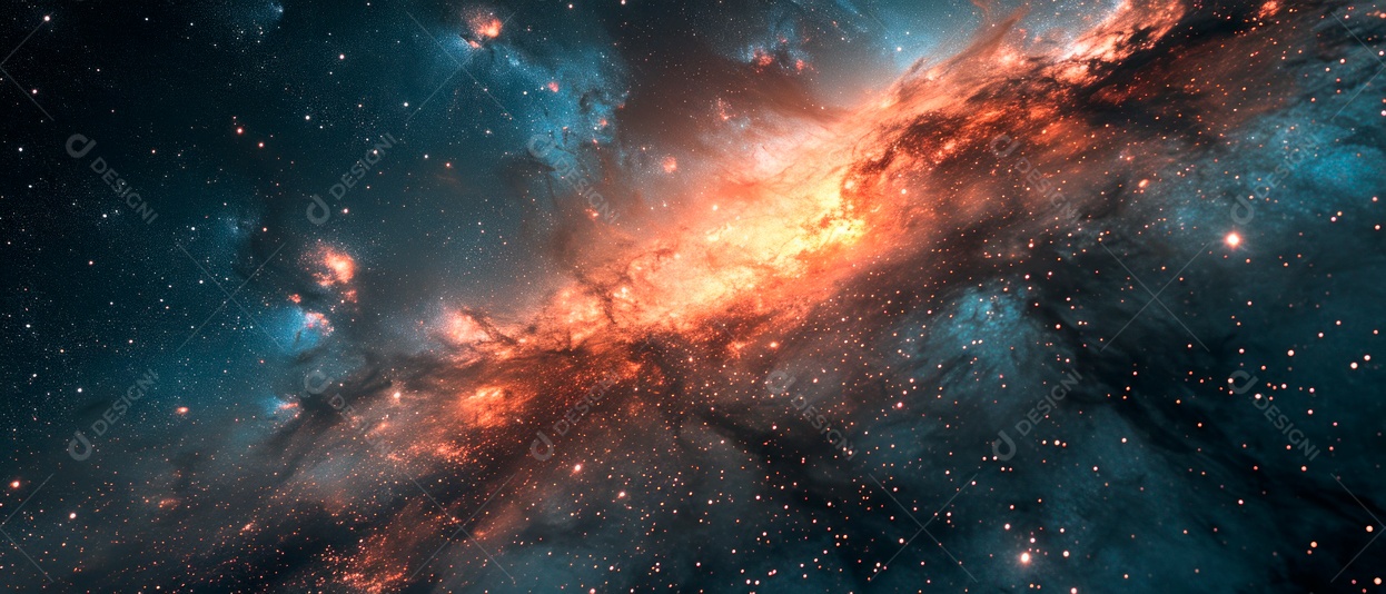 A Via Láctea estrela no espaço sideral IA generativa.