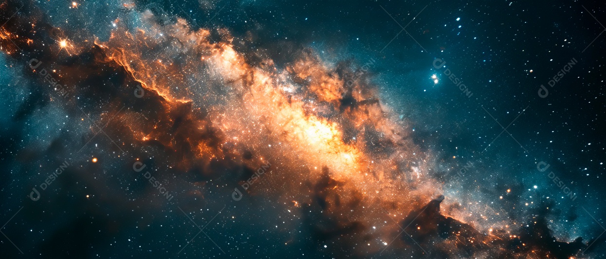 A Via Láctea estrela no espaço sideral IA generativa.