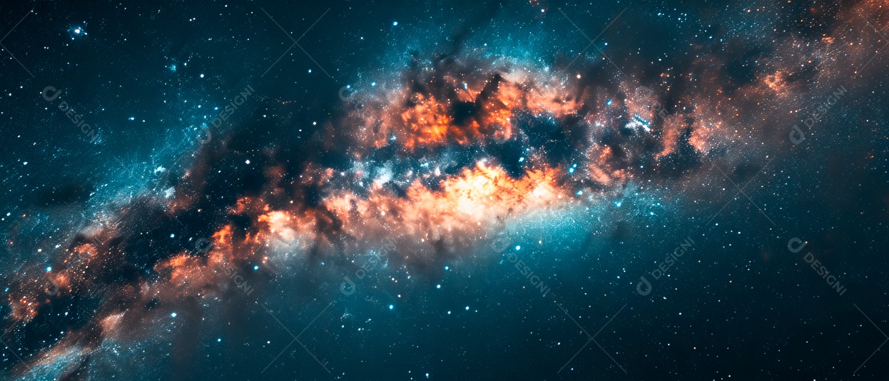 A Via Láctea estrela no espaço sideral IA generativa.